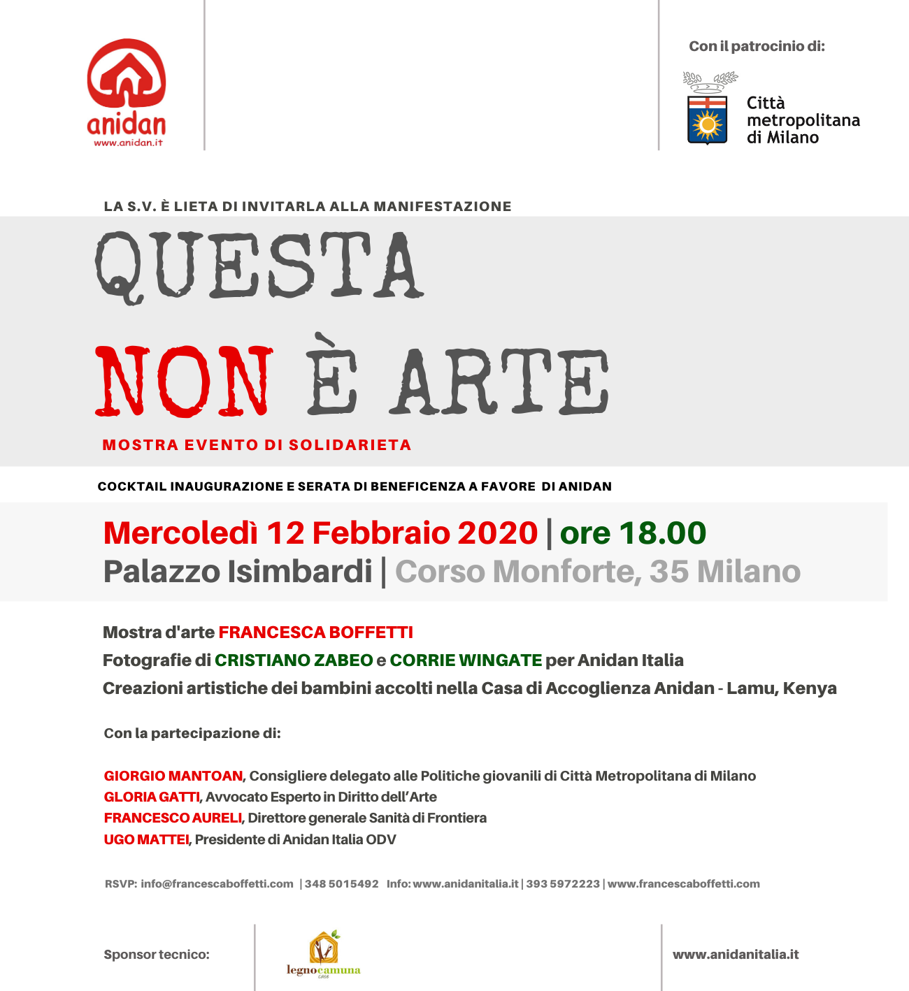 “QUESTA NON È ARTE” – a Milano arte e ambiente in una mostra evento di solidarietà a favore di Anidan