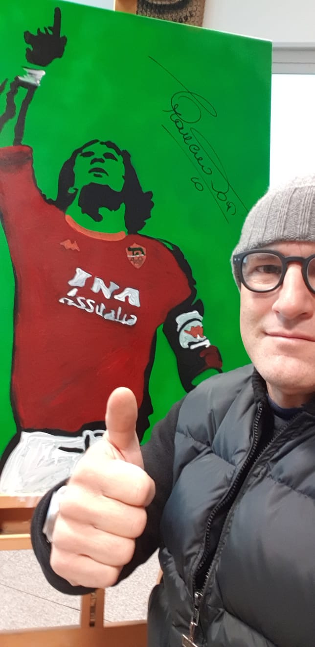 I ritratti autografati di Francesco Totti all’asta per i bambini di Anidan